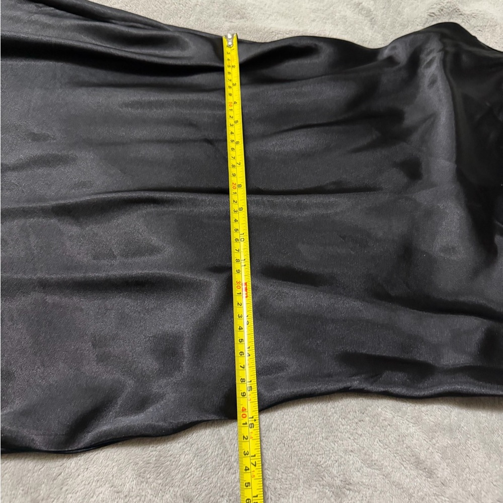 bebe Black Satin Cowl Neck Midi Dress nwt - Picture 8 of 11